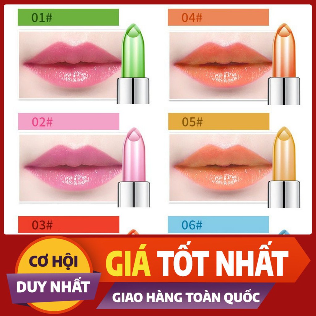 💥💧[SIÊU HOT] Son Dưỡng Ẩm Đổi Màu Theo Nhiệt Độ Aloe Maycreate [GIÁ RẺ]💥💧