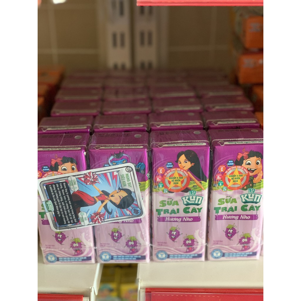 Lốc 4 hộp 110ml sữa Kun socola/kem dâu/nho/cam/trái cây/có đường | BigBuy360 - bigbuy360.vn