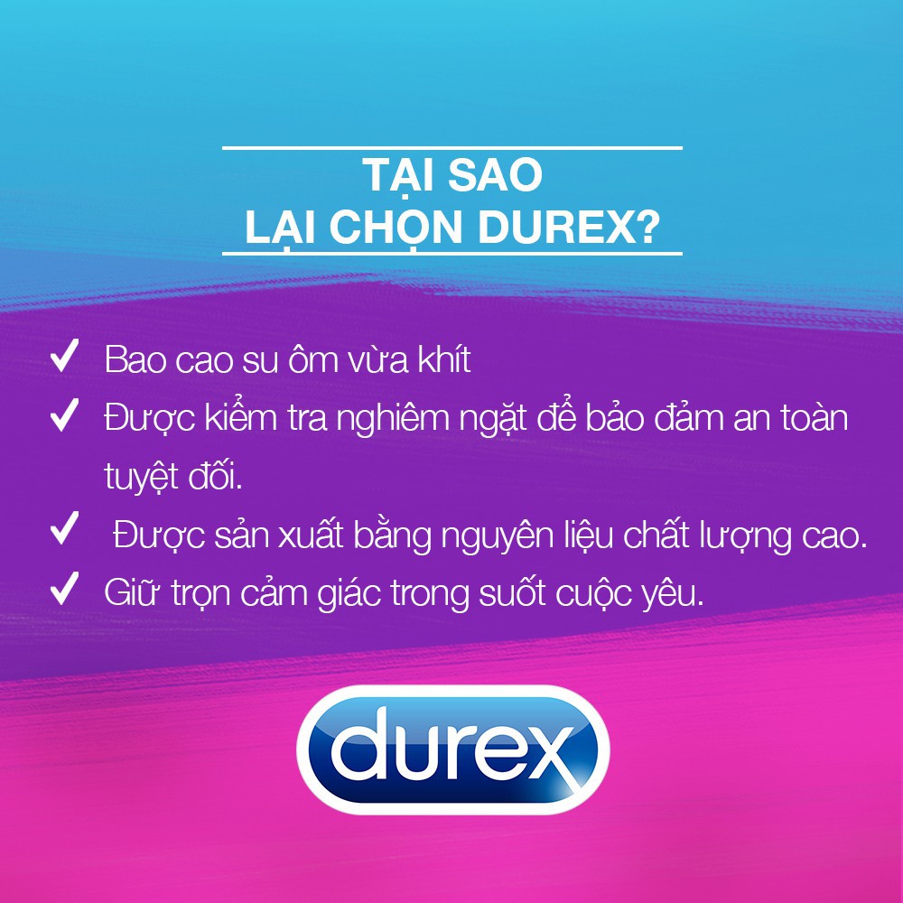 Bao cao su Durex ba con sói (3 bao/hộp) - Hàng nhập khẩu