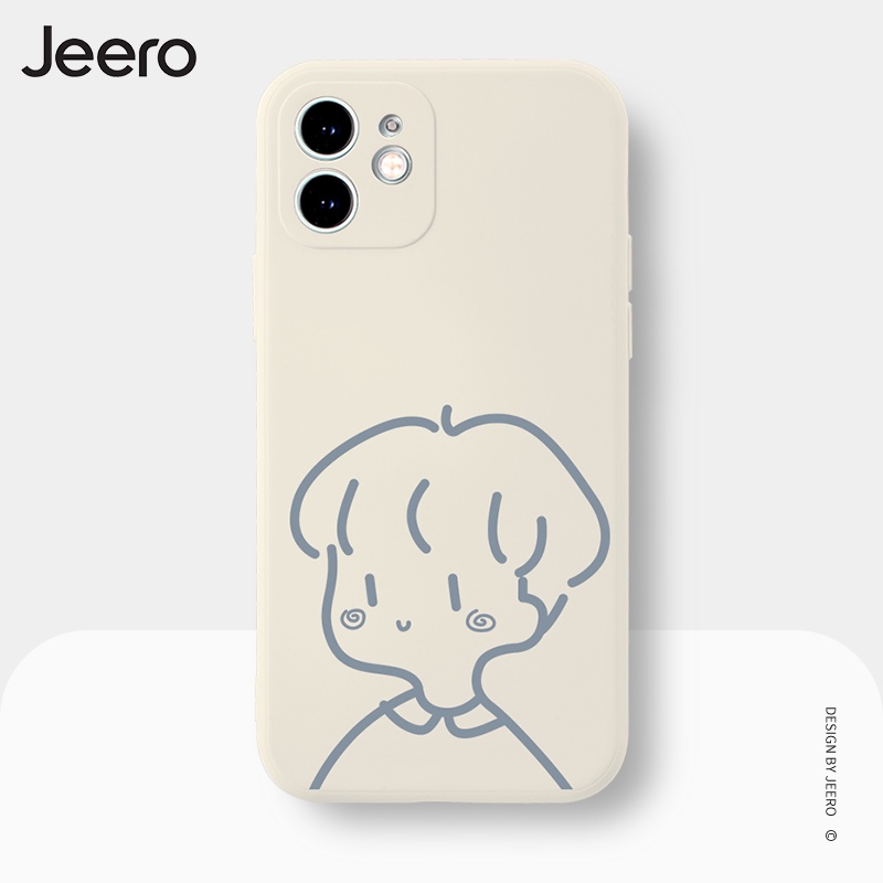 Ốp điện thoại JEERO hoạt hình cặp đôi thích hợp cho IPHONE 13 12 11 PRO MAX SE 2020 X XR XS ip 8 7 6 6S PLUS HFC303