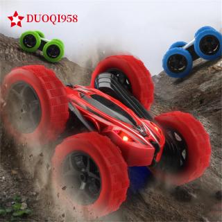 360 Degrees Rotating Double Sided RC Stunt Car with Light 1:24 Modeling Toy for Kids