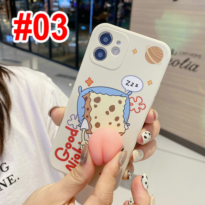 iPhone 12 11 Pro Max Xs X XR 6 6s 7 8 Plus 6p 7p 8p 6+ 6s+ 7+ 8+ SE 2020 Cute SpongeBob/Patrick Star Cartoon Soft Silicon Phone Case Full Back Cover