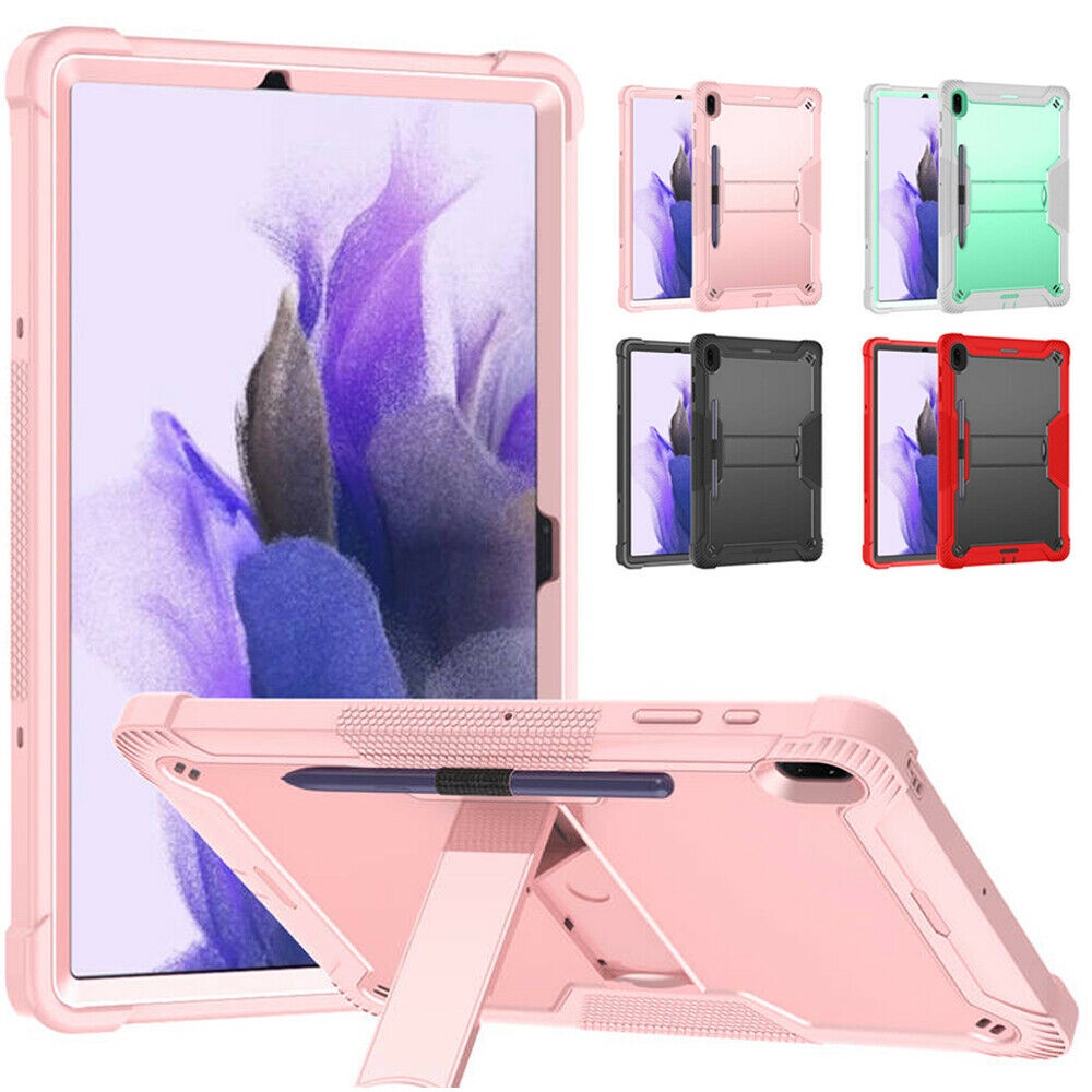 Ốp Máy Tính Bảng Bằng Silicon Cứng Kèm Giá Đỡ Cho Samsung Galaxy Tab S7 FE Plus 12.4" SM-T730 SM-T736B SM-T970 SM-T975