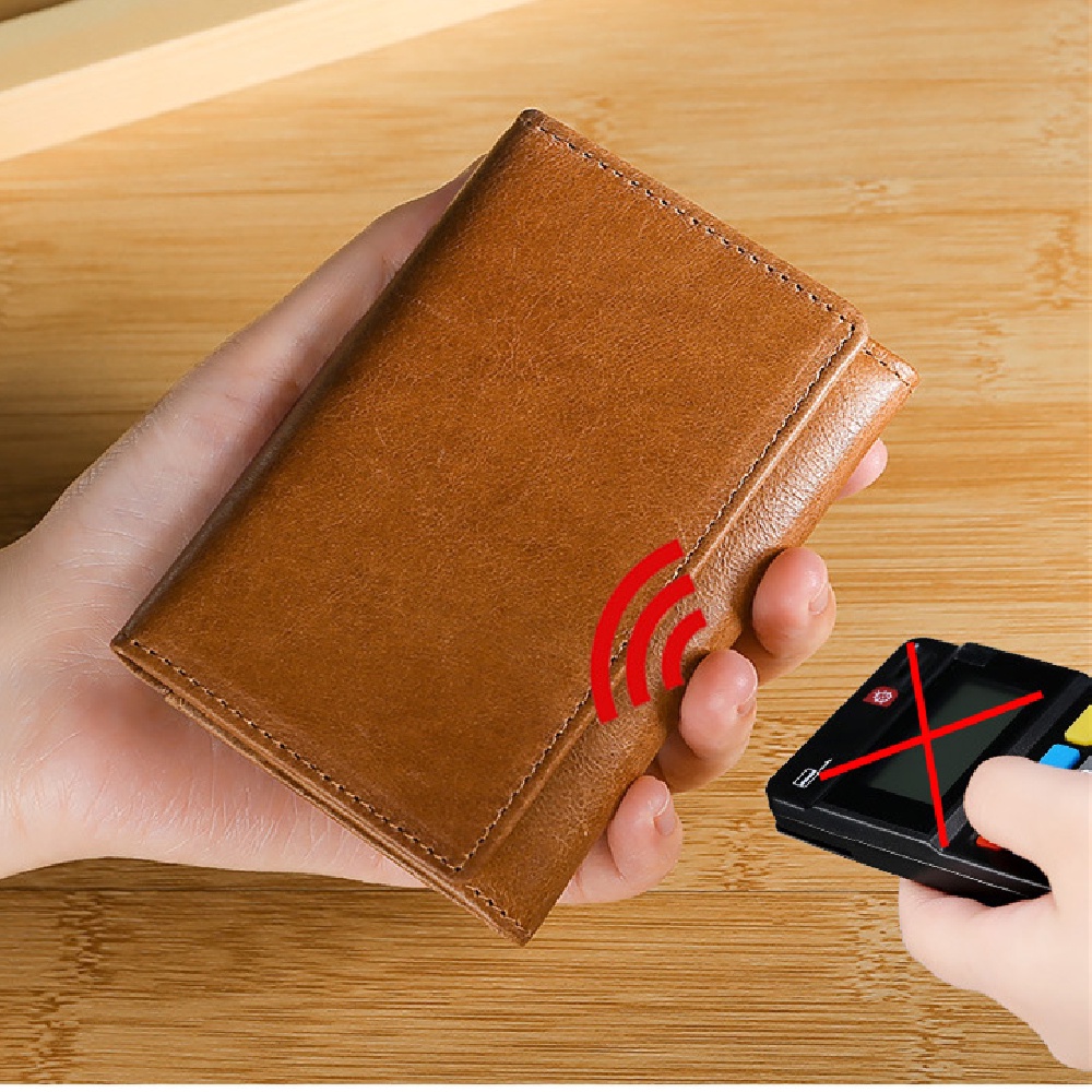 Ví Da Đựng Thẻ Phong Cách Vintage Cho Nam