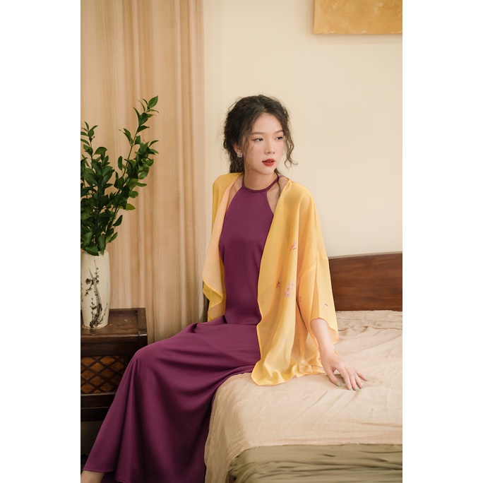 Sumire Store Áo khoác Hoa Thanh - Vàng