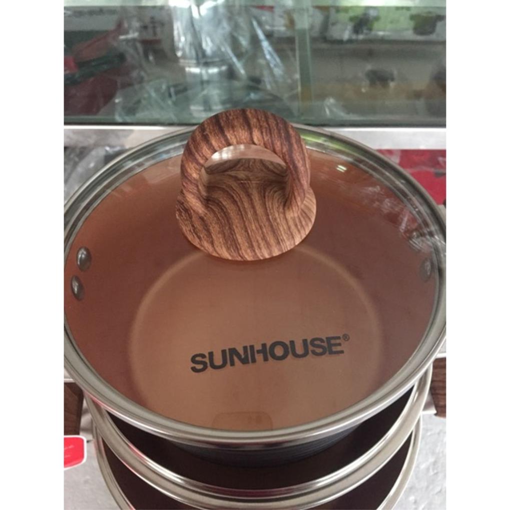 Nồi ceramic đáy từ SUNHOUSE đủ size( CÓ CHỐNG DÍNH)