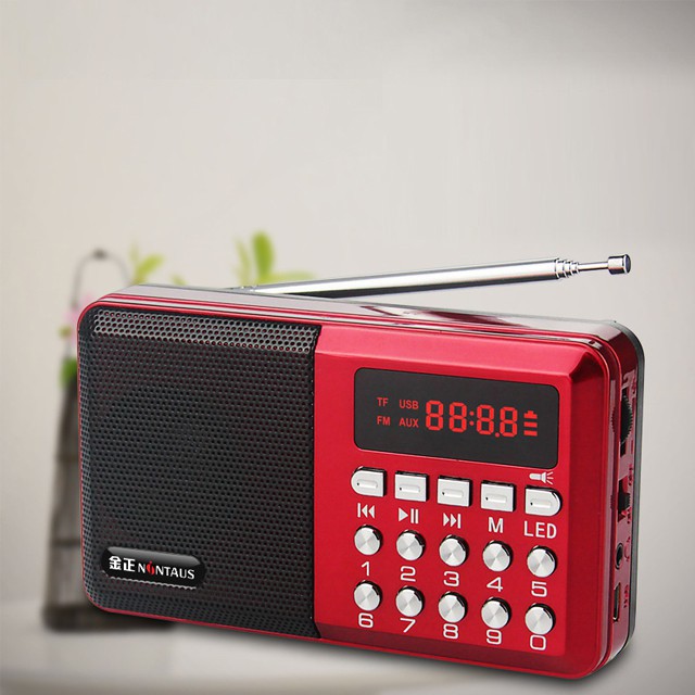 Loa Nghe Nhạc Mini KK59 Kiêm Đài Radio FM Hỗ Trợ Thẻ Nhớ, Jack 3.5 Thiết Kế Nhỏ Gọn Tiện Lợi