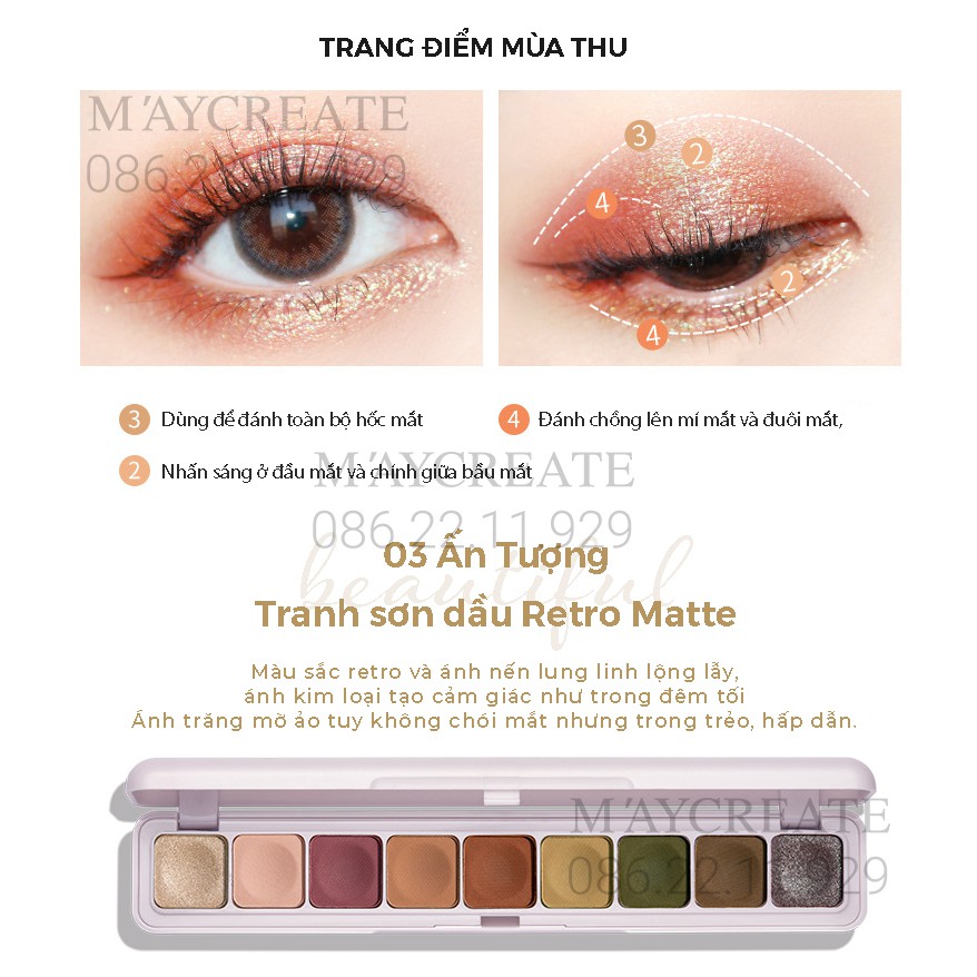 Bảng Phấn Mắt ♥️FREESHIP♥️ Bảng Mắt Maycreate 9 màu Bảng Mắt Nội Địa Trung | BigBuy360 - bigbuy360.vn