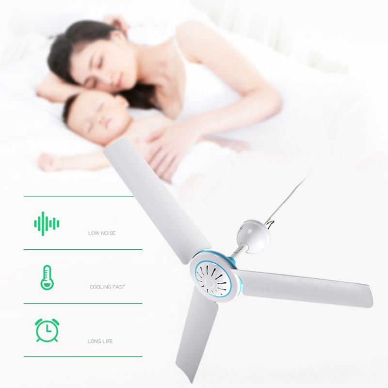 Quạt treo trần cắm trại 50cm 12V chuyên dụng