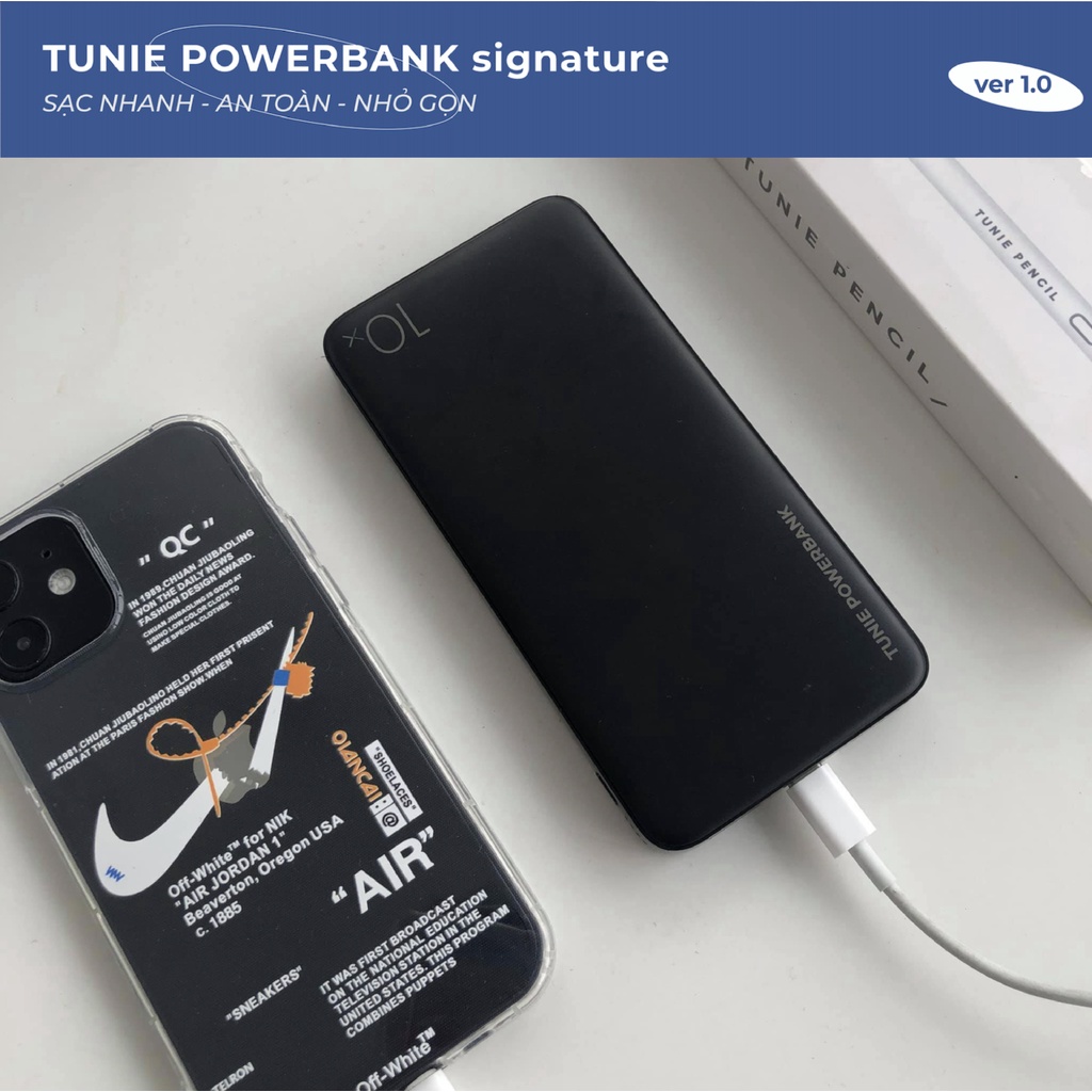 Sạc Dự Phòng Tunie Signature 10000mAh20000mAh Hỗ Trợ Sạc Nhanh, 3 Cổng