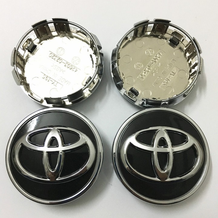 Logo chụp mâm, vành bánh xe ô tô Toyota Đường kính 62mm - Mã TOYOTA62