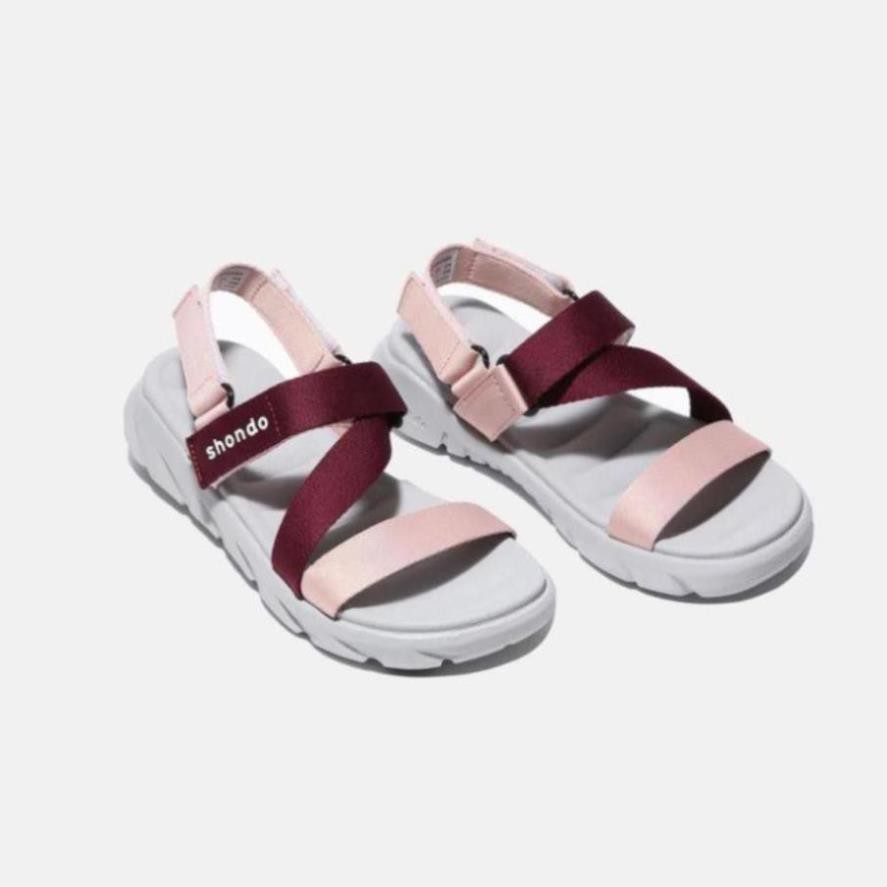 [Sale 3/3]Giày Sandal Shondo F6 Sport đế xám ombre đỏ đô F6S2162 P09 ^ .