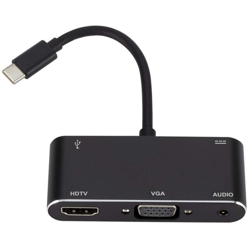 Bộ Chuyển Đổi 5 Trong 1 Type-C Sang Hdmi Vga Usb 3.0 Cho Macbook Xiaomi 9 Samsung S9 Huawei P30