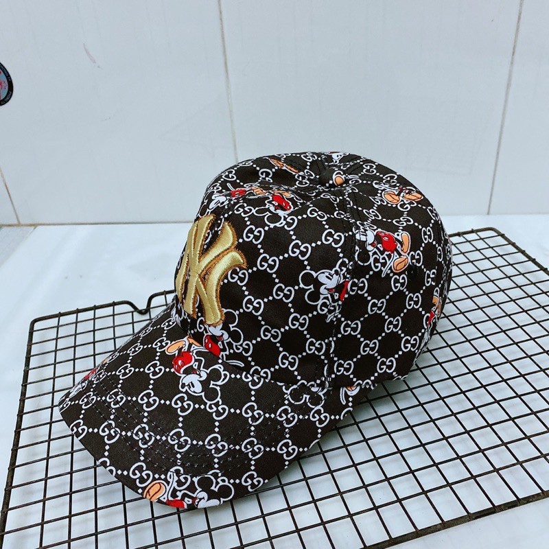 NÓN KAKI MICKEY ĐEN - THÊU NY