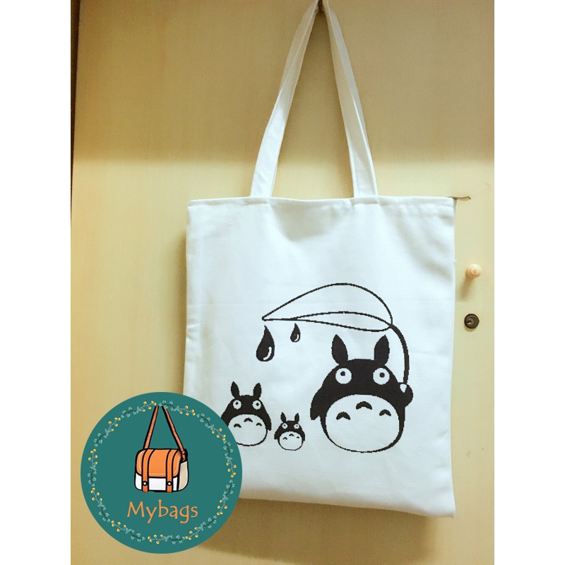 Túi Tote Vải Bố Đựng Đồ Canvas Đeo Vai Họa Tiết Hoạt Hình Totoro - Mybags Shop