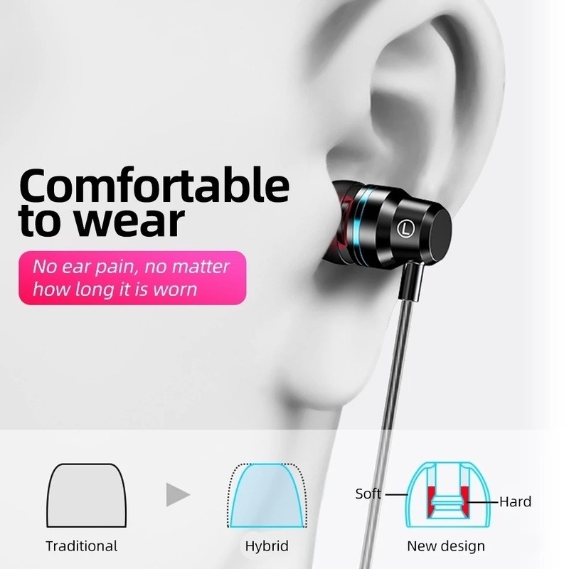 Tai Nghe Nhét Tai Bằng Silicon Mềm Jack 3.5mm Chống Ồn Kèm Micro Tiện Dụng