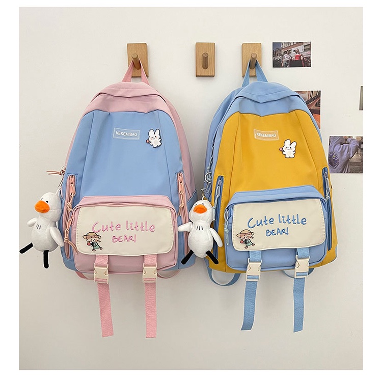 [FREESHIP +Tặng Sticker] Balo Đi Học Nữ Thời Trang Hàn Quốc Đẹp - Dễ Thương Chất Liệu Vải Chống Thấm Nước