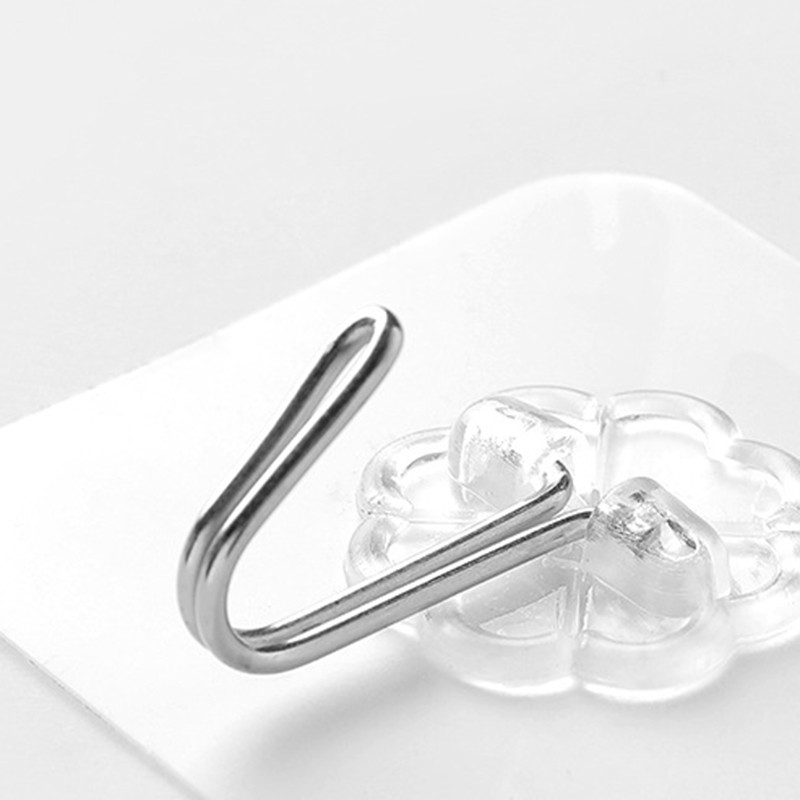 Set 20 móc treo đồ dán tường trong suốt chống thấm nước | BigBuy360 - bigbuy360.vn