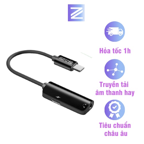 Jack chuyển đổi tai nghe type c chính hãng ZUZG YL6T