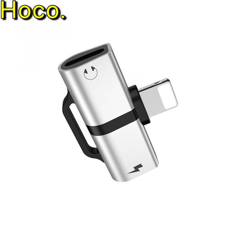 Jack chuyển Đầu Chia 2 cổng Lighning Hoco LS20 Chính Hãng