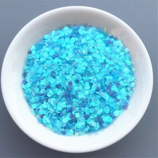Kim tuyến nhũ xanh dương lục giác nhiều size