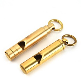 Còi Đồng Thau Cao Cấp - Bao Gồm Vòng Đồng - EDC Treo Móc Khóa - Hàng Ship Ngay
