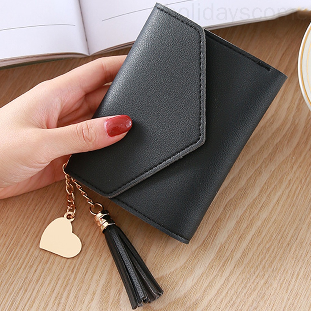 Girls Wallet Women Tassel Envelope Shaped Buckle Wallet Coin Purse Cards Holders Change Pouches holidayscome