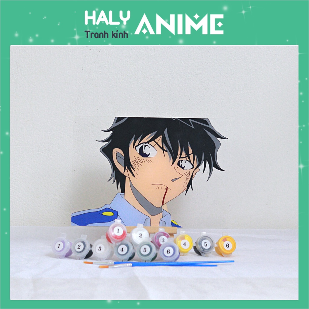 Tranh kính anime Matsuda Jinpei, theo yêu cầu, glass painting kit dễ thương, màu acrylic 3D khó phai.