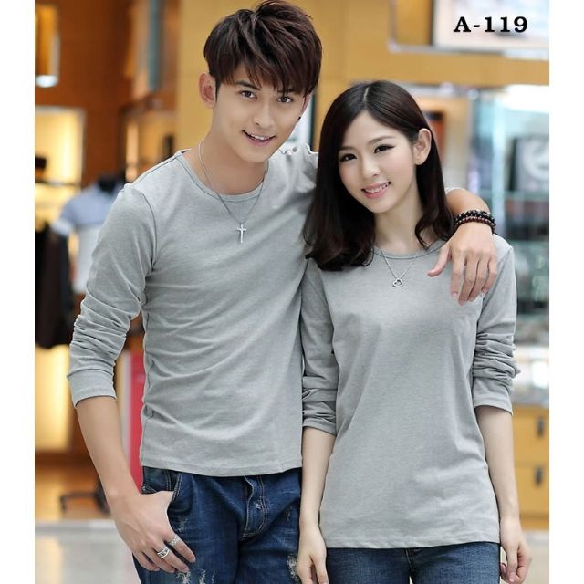 Áo Thun Đôi Tay Dài Trơn