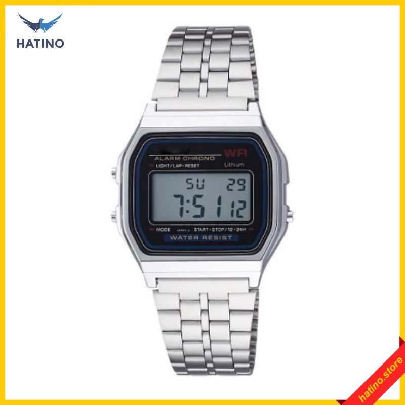 Đồng hồ nam nữ A159WR full box Máy Nhật chống nước kính chống xước cá tính