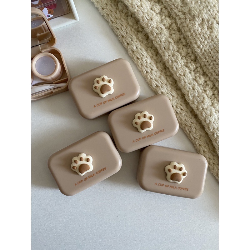 Khay Mini 3D Chân Meow Cute - Case Đựng Lens