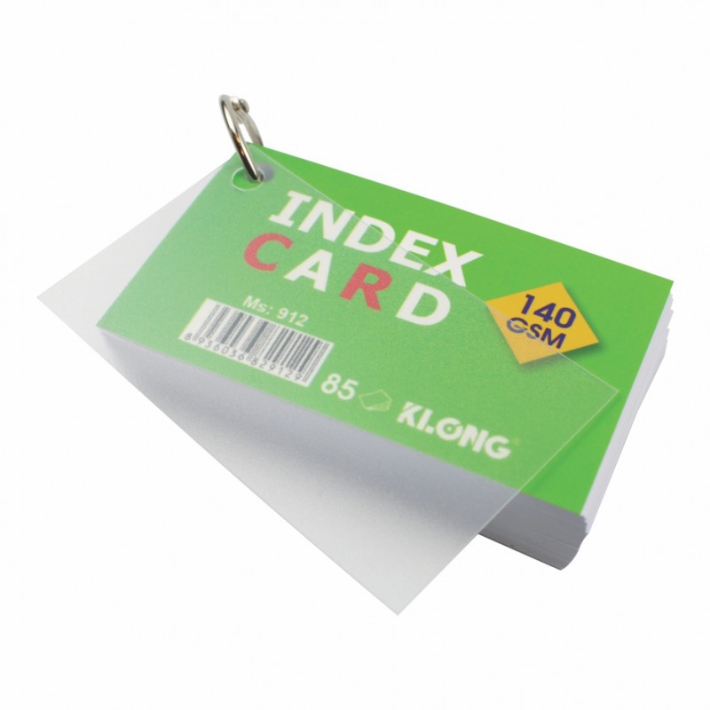 Tập thẻ Index Card A7 Klong Ms 912 [Chọn Màu] 85 tờ học ngoại ngữ, thẻ ghi nhớ flashcard Klong