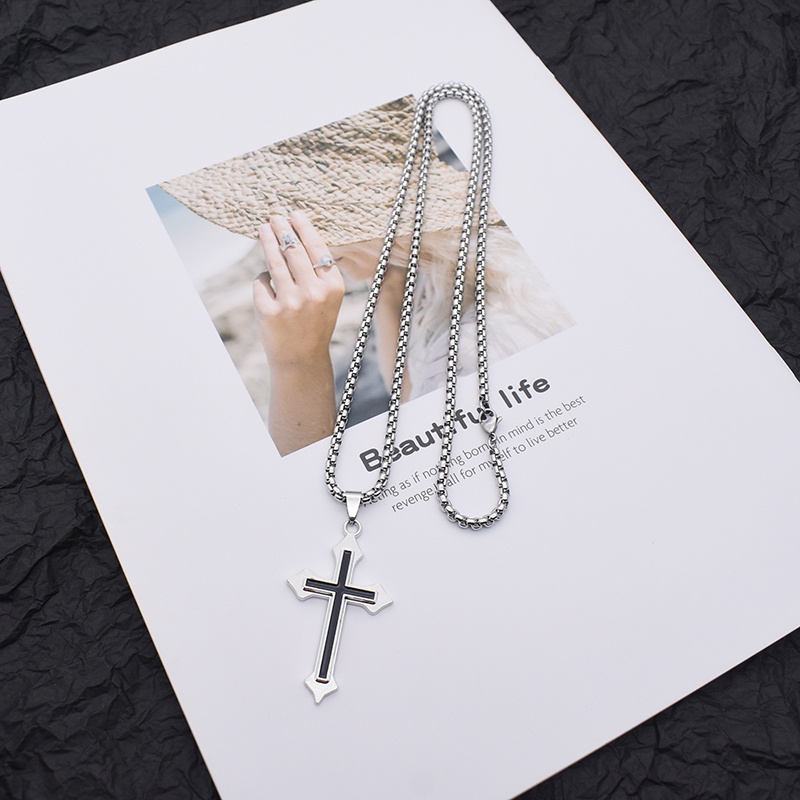 Vòng cổ Mặt Chữ Thập Phong Cách hip hop Thời Trang Cho Nam Và Nữ