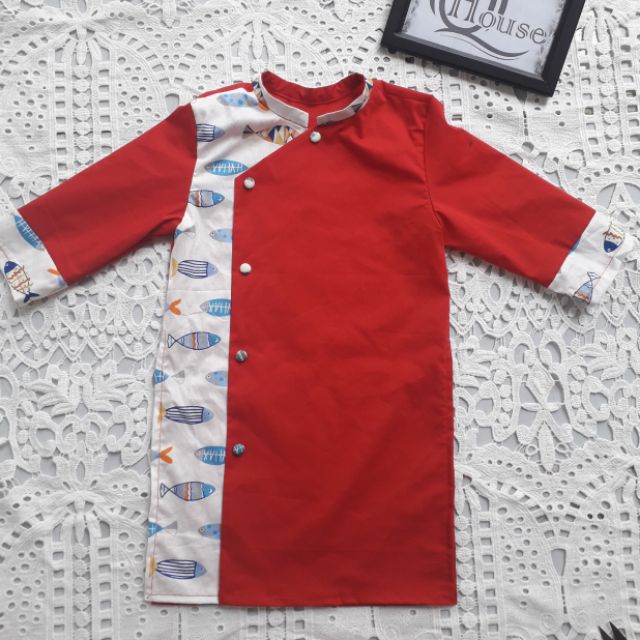 Áo dài bé trai  Qhouse)