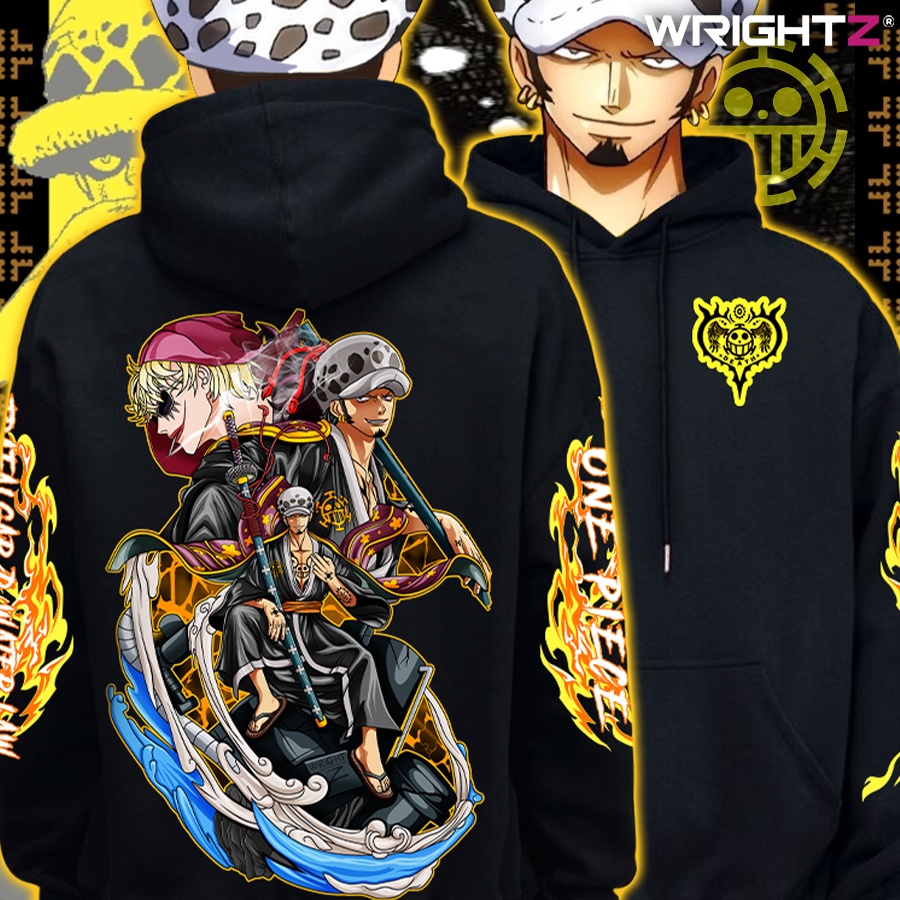 Áo hoodie anime Wrightz Law Trafalgar One Piece đảo hải tặc manga unisex oversize phom rộng thời trang đường phố