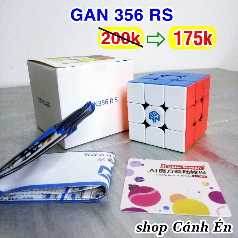 Rubik Gan 356 RS Stickerless 3x3 Giá rẻ TẶNG Đế kê QiYi Có thể Mod Nam châm - Đồ chơi thông minh