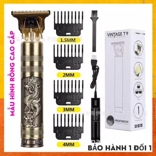 [FREESHIP] Tông Đơ Cắt Tóc Chấn Viền VINTAGE T9 Cao cấp Salon và Gia Đình  𝑳𝑶𝑨̣𝑰 1 𝑯𝑰̀𝑵𝑯 𝑹𝑶̂̀𝑵𝑮