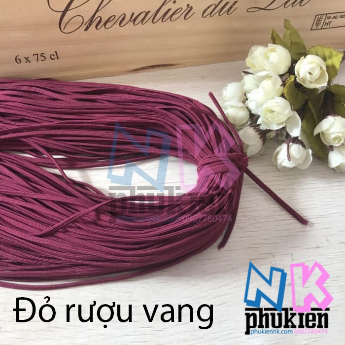 Chun thẳng làm cột tóc handmade kích thước 3mm cuộn 5m