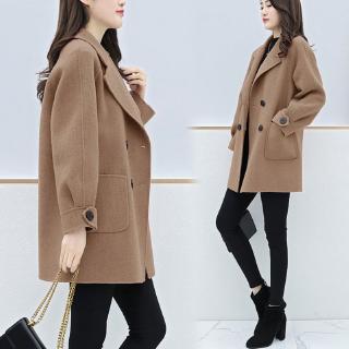 Áo Khoác Len Dáng Rộng Thời Trang Thu Đông Cho Nữ