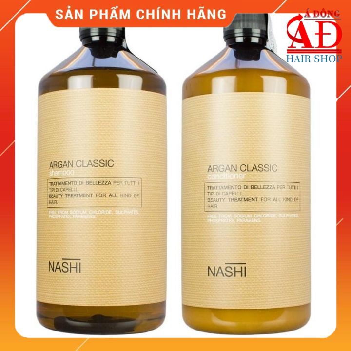 [NASHI-CHÍNH HÃNG ] DẦU GỘI XẢ PHỤC HỒI HƯ TỔN NASHI ARGAN CLASSIC 1000ML