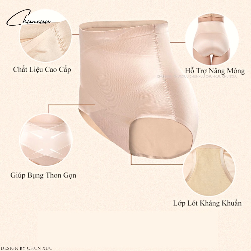 Quần gen bụng vải su lụa cao cấp nẹp định hình ôm bụng thon gọn nâng mông hiệu quả ChunXuu- GB13