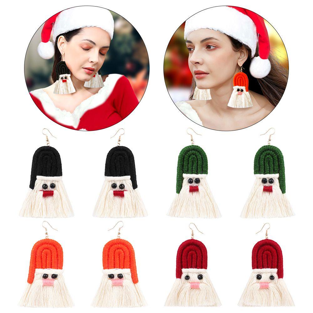 ESPO Bông Tai Handmade Họa Tiết Hoạt Hình Giáng Sinh Màu Sắc Ngọt Ngào