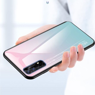 Ốp Lưng Mặt Gương Mỏng Màu Gradient Cho Realme 7