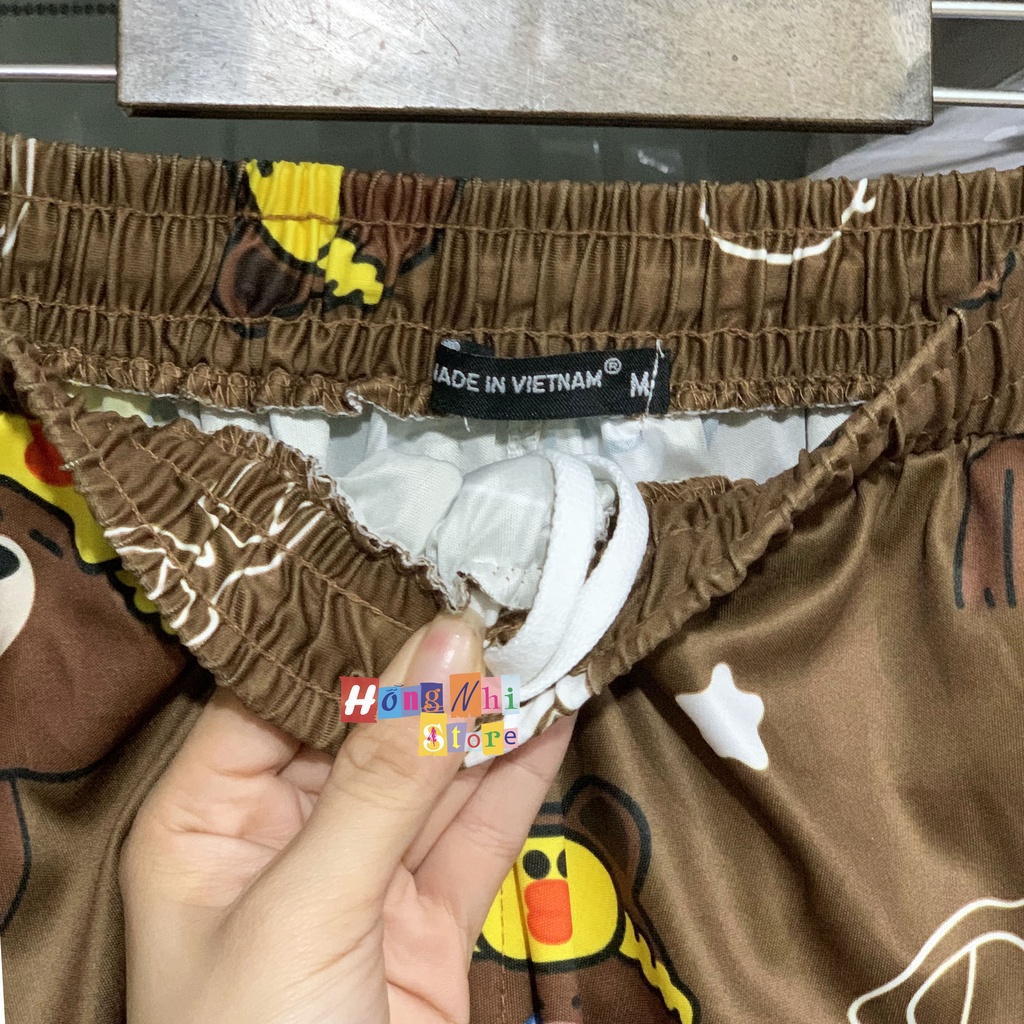 Quần Hoạt Hình Dài Gấu Nâu Ngủ Ống Rộng Cartoon Pant V2 Oversize Ulzzang Unisex - MM