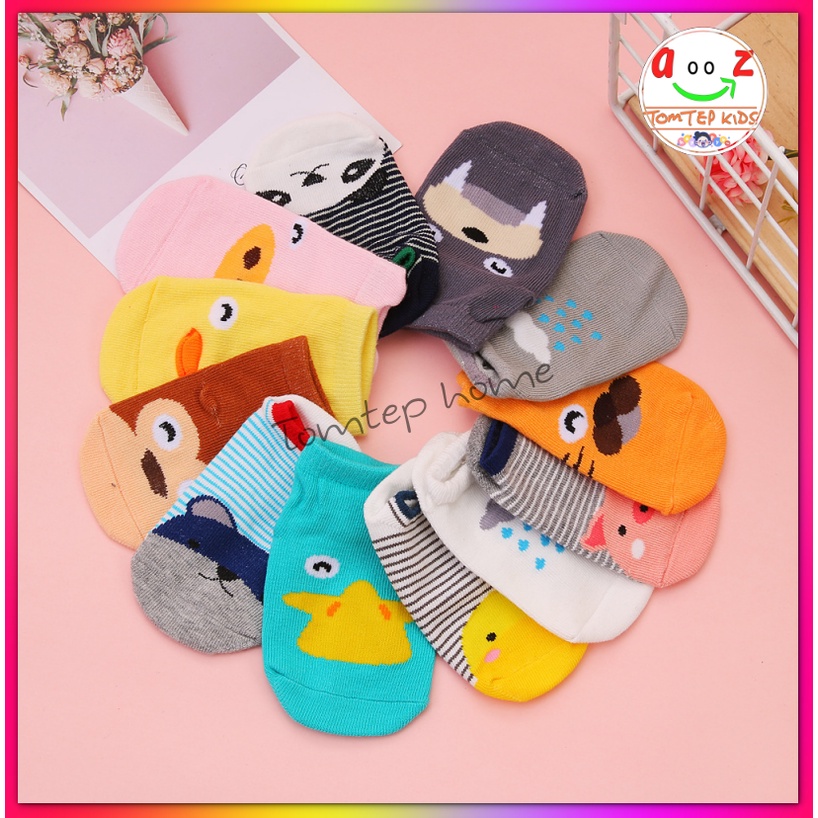 Tất - Vớ Chống Trượt In Họa Tiết Con Vật Hoạt Hình Dễ Thương Cho Bé Từ 0 Đến 5 tuổi