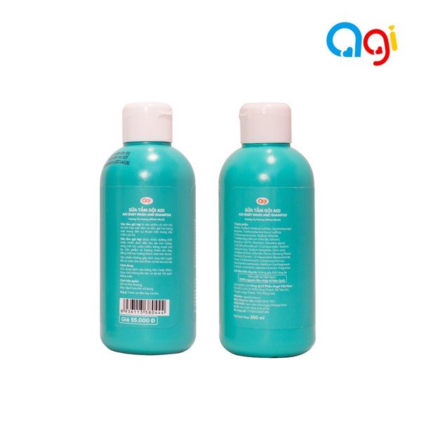 Sữa tắm gội AGI 2 in 1 cho bé 200ml