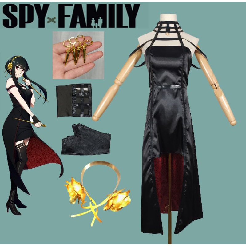 Set trang phục cosplay hoá trang Yor Forger Spy x Family Anya Loid
