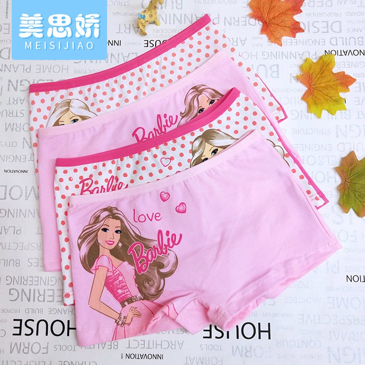 Quần Lót Chất Liệu Cotton In Hình Hoạt Hình Dễ Thương Cho Bé Gái