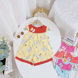 Bộ Lanh lụa bé gái mặc hè size 8-18kg hàng đẹp loại 1 cho bé gái