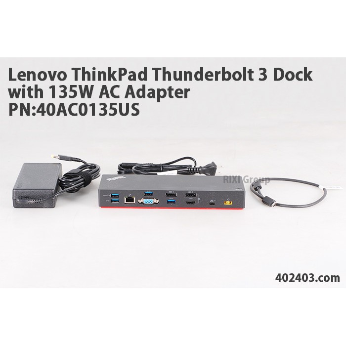 Đế kết nối Lenovo Thinkpad Thunderbolt 3 Dock - 40AC0135us , dùng cho thinkpad X1 Carbon